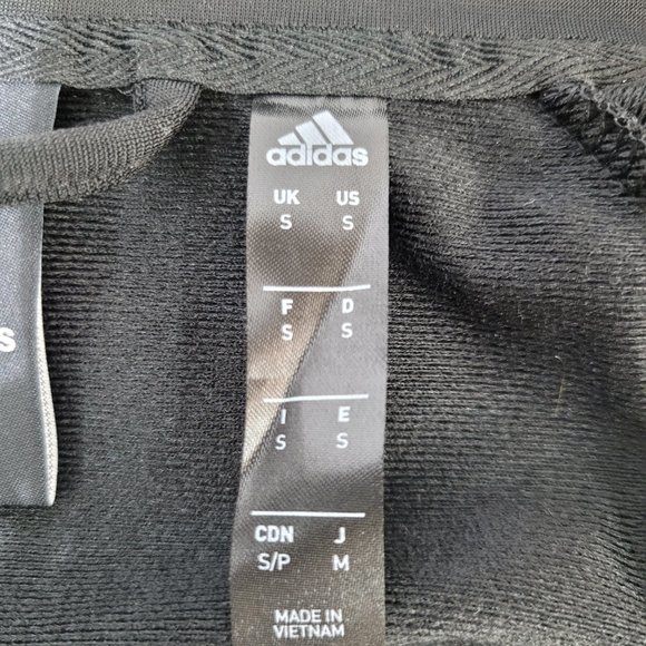 Adidas Zip-Up Men's Light Jacket Black/White - Size Small - Picture 3 of 6